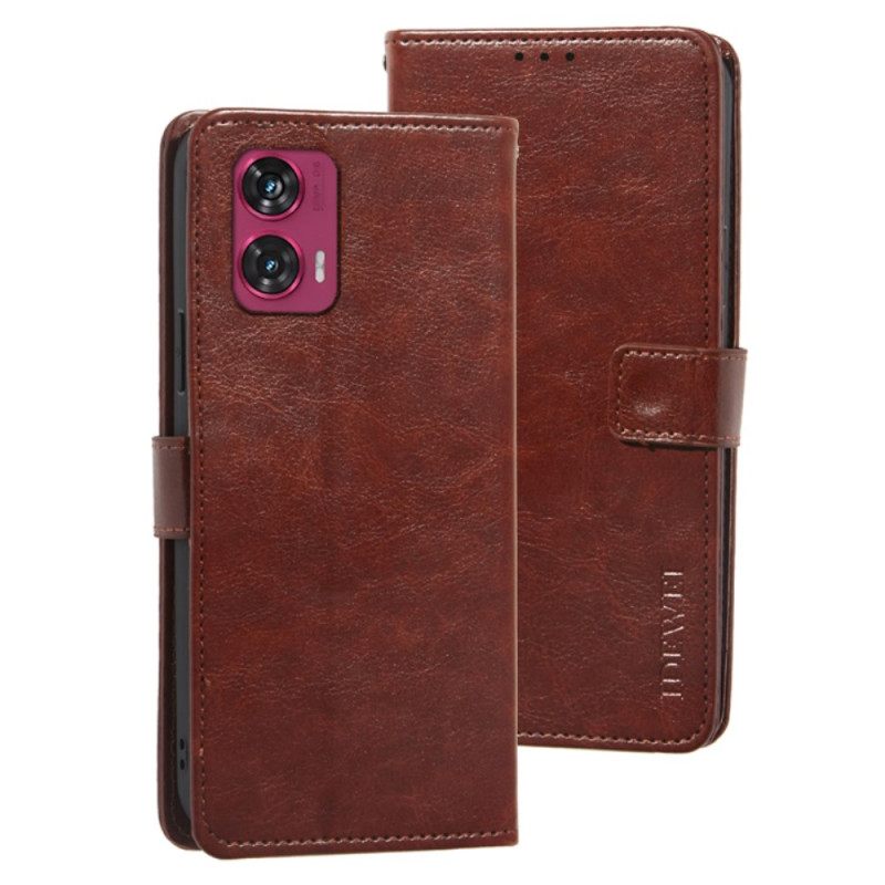 Δερματινη Θηκη Motorola Edge 50 Fusion Idewei Leather Style Σιλικόνης