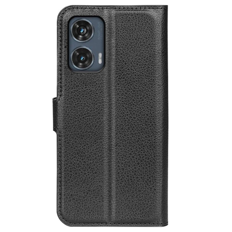 Δερματινη Θηκη Motorola Edge 50 Fusion Litchi Faux Leather