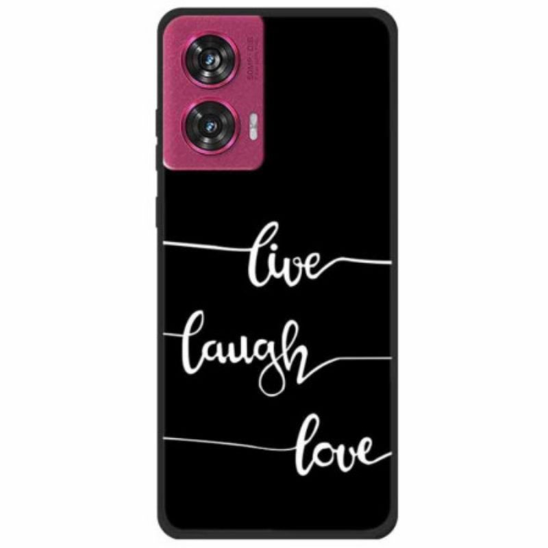 Κάλυμμα Motorola Edge 50 Fusion Live Laugh Love Σιλικόνης