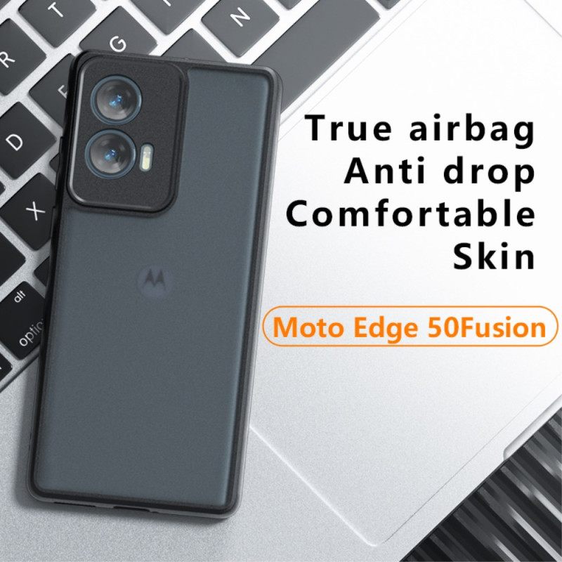 Κάλυμμα Motorola Edge 50 Fusion Μαύρο Διαφανές Σιλικόνης