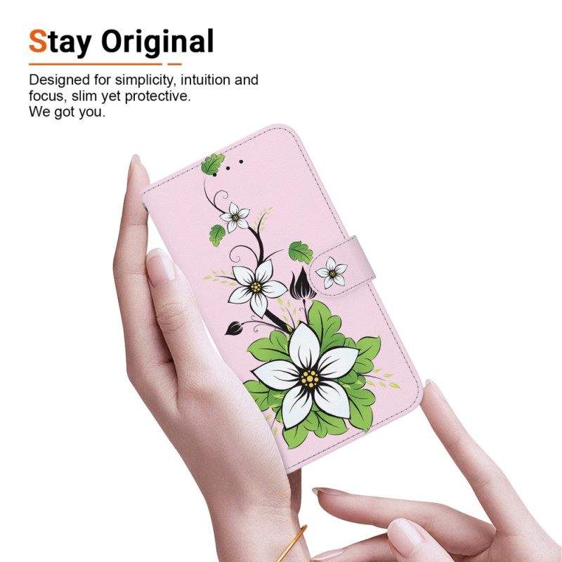 Δερματινη Θηκη Oppo Reno 12f 5g Lily In Strap Σιλικόνης