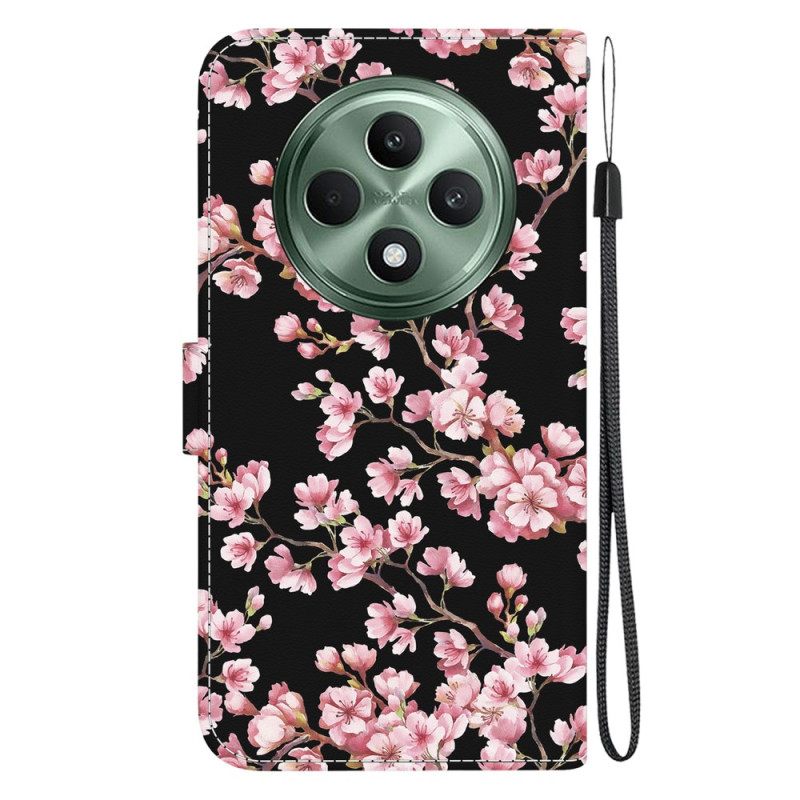 Θηκη Κινητου Oppo Reno 12f 5g Θήκες Κινητών Plum Blossoms Με Λουράκι