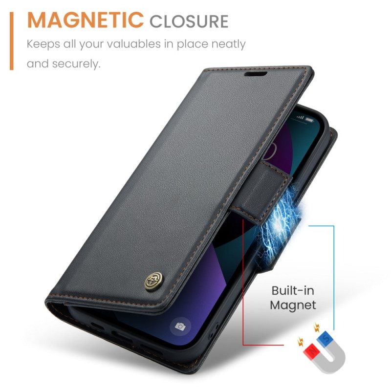 Κάλυμμα iPhone 15 Plus Caseme Δερμάτινο Στυλ