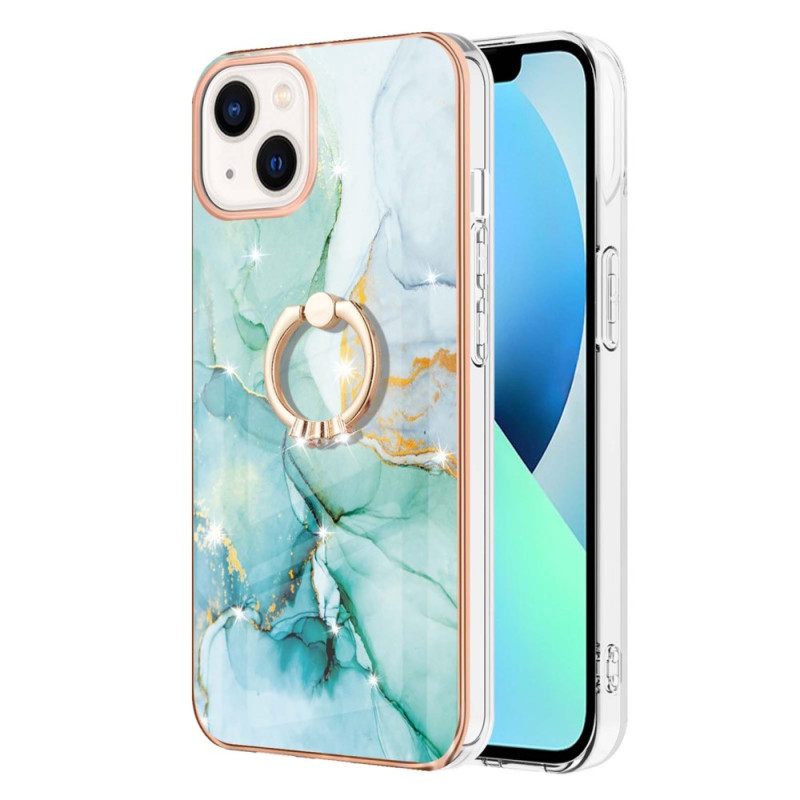 Θήκη iPhone 15 Plus Μαρμάρινο Στυλ Με Δαχτυλίδι Στήριξης