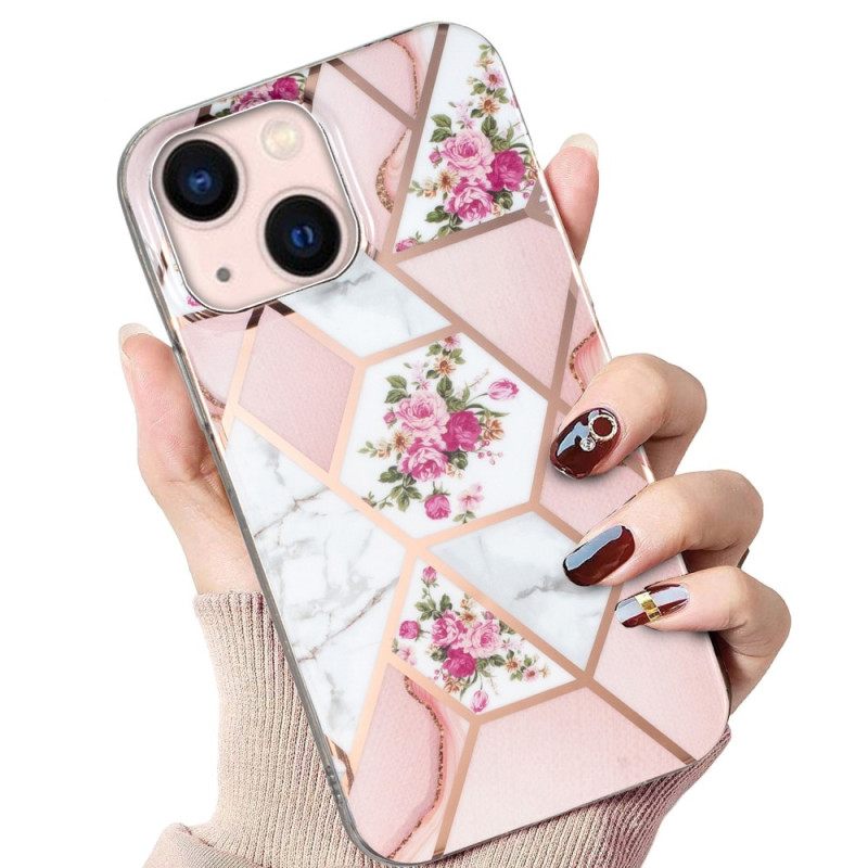 θηκη κινητου iPhone 15 Plus Floral Marble