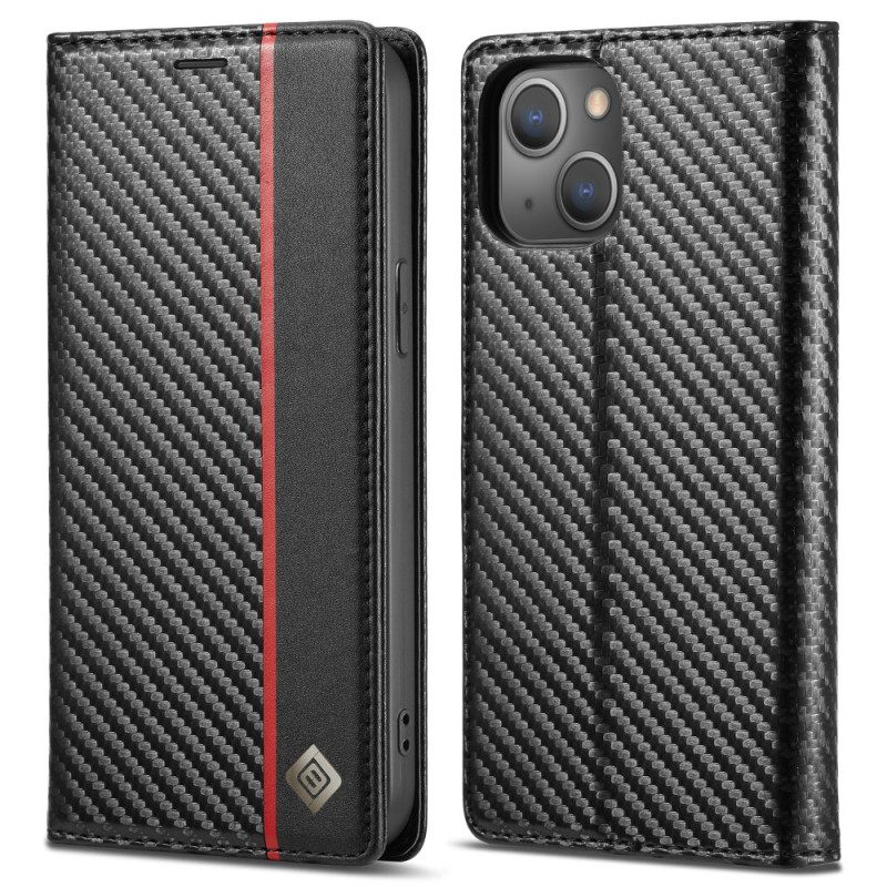 θηκη κινητου iPhone 15 Plus Θήκη Flip Carbon Fiber Lc.imeeke