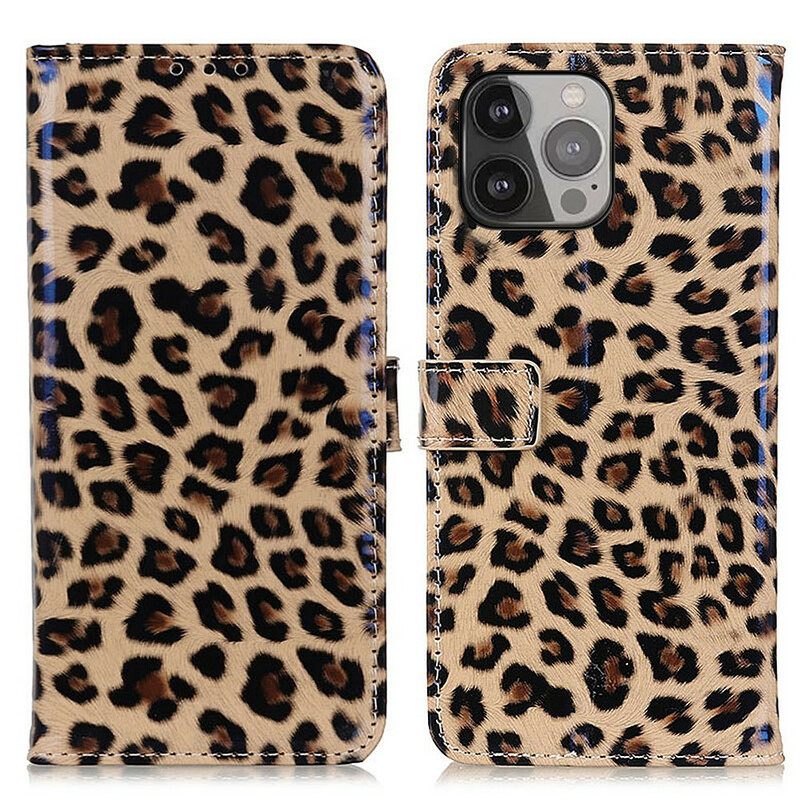 δερματινη θηκη iPhone 13 Pro Max Απλό Leopard