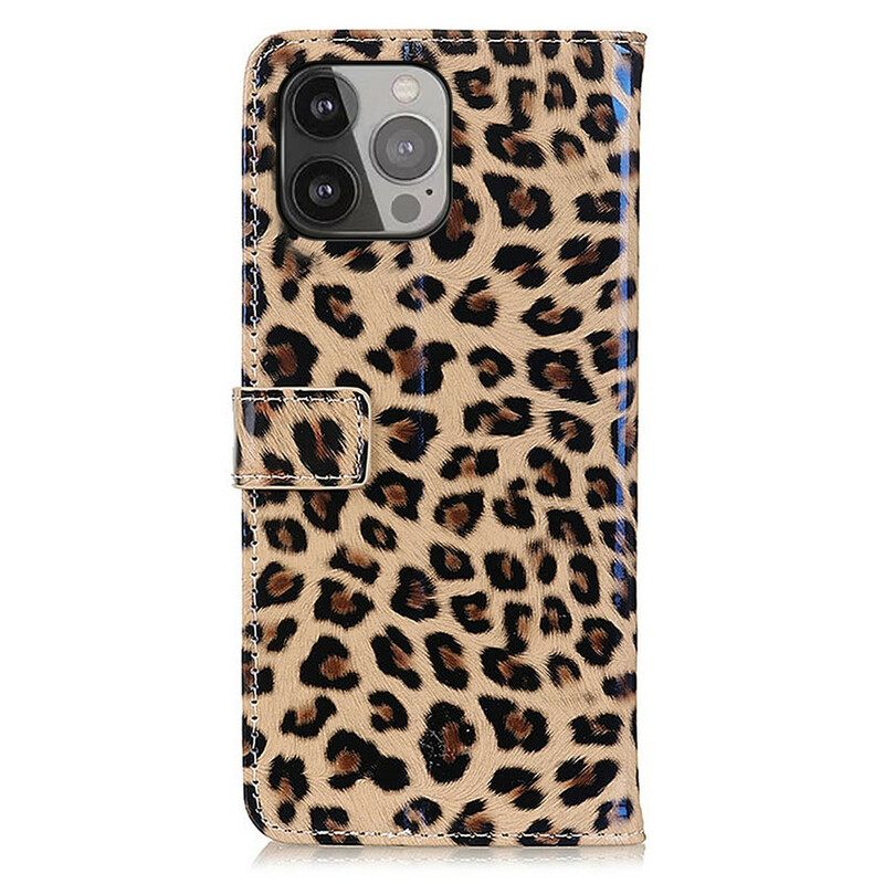 δερματινη θηκη iPhone 13 Pro Max Απλό Leopard