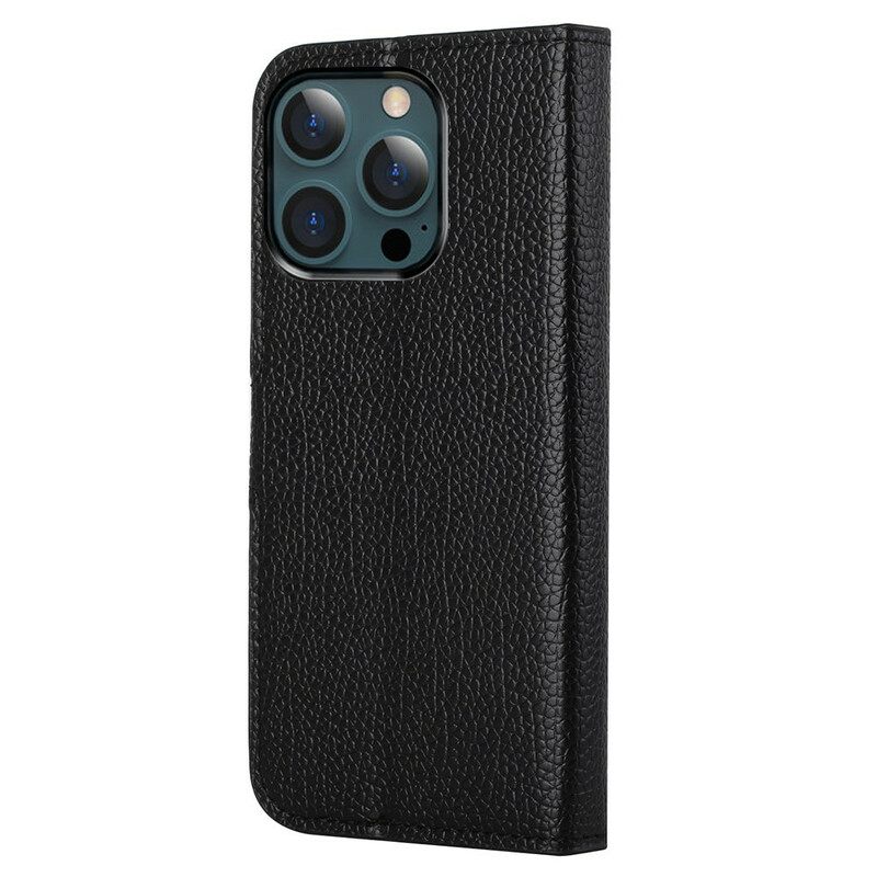 Κάλυμμα iPhone 13 Pro Max Litchi Grain Leather Effect