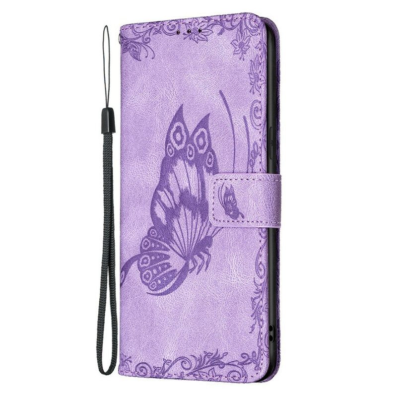 Κάλυμμα iPhone 13 Pro Max με κορδονι Μπαρόκ Strappy Butterfly