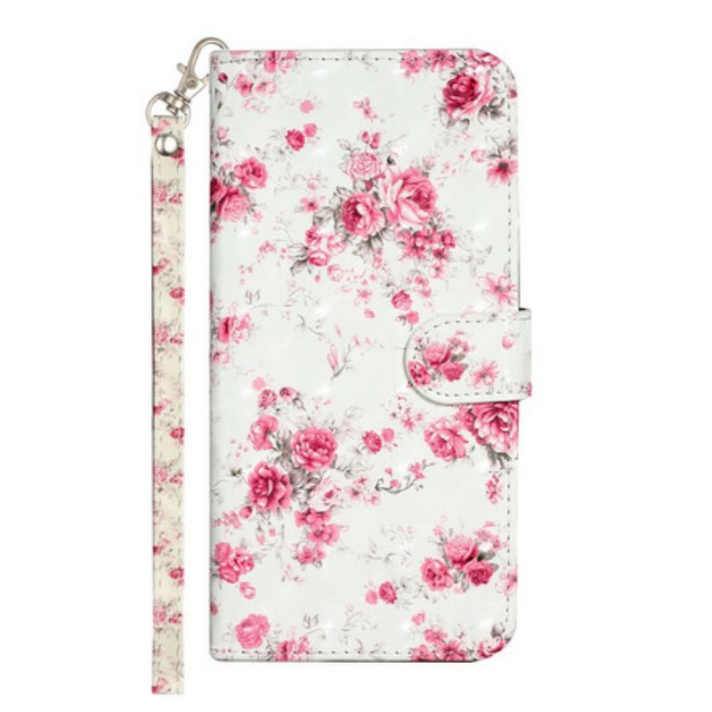 Κάλυμμα iPhone 13 Pro Max με κορδονι Strap Light Spot Flowers