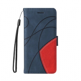 Θήκη Flip iPhone 13 Pro Max Δίχρωμο Signature Faux Leather