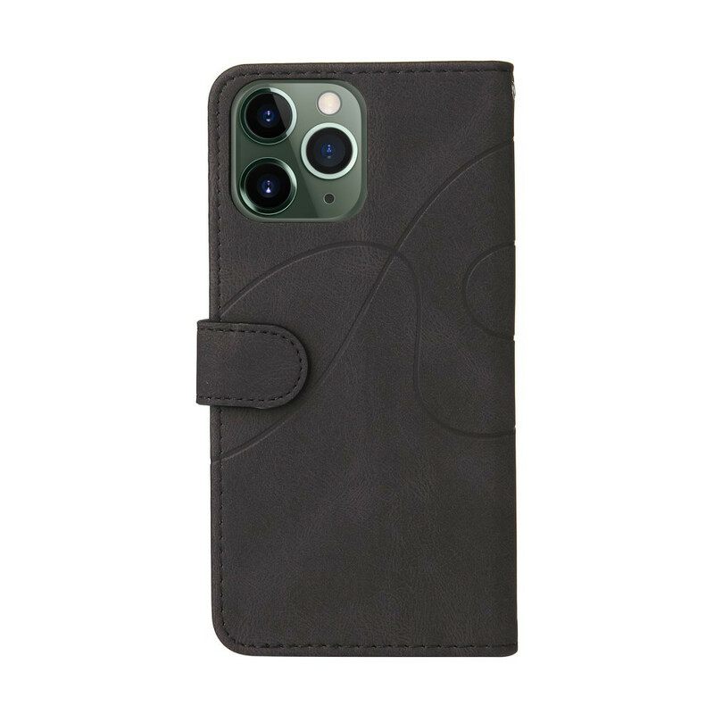 Θήκη Flip iPhone 13 Pro Max Δίχρωμο Signature Faux Leather