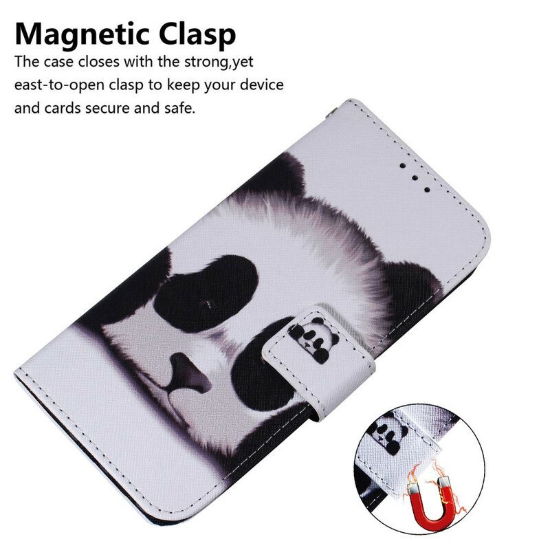 Θήκη Flip iPhone 13 Pro Max Πρόσωπο Panda