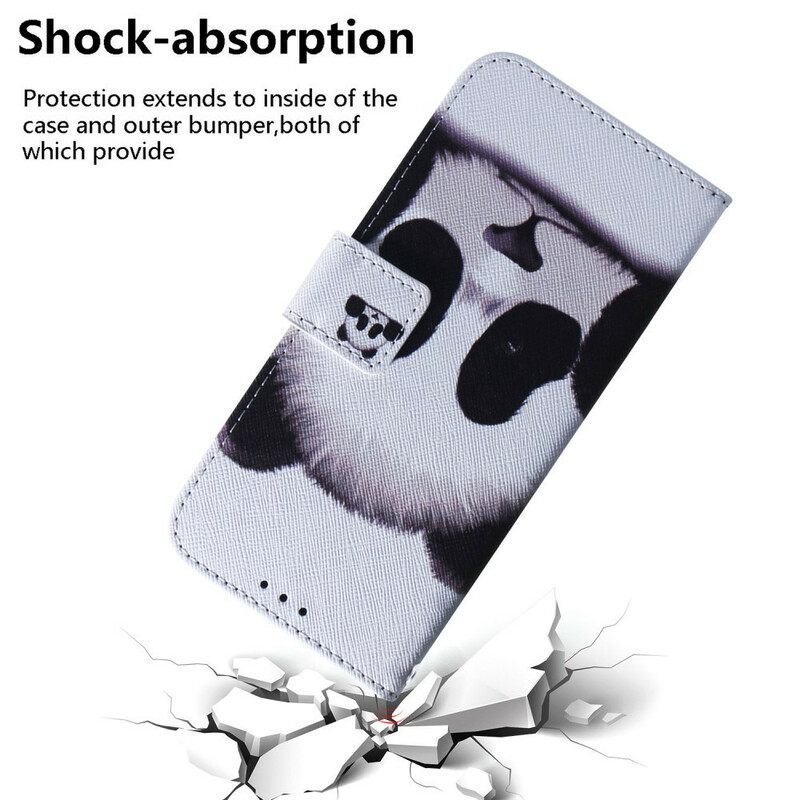 Θήκη Flip iPhone 13 Pro Max Πρόσωπο Panda