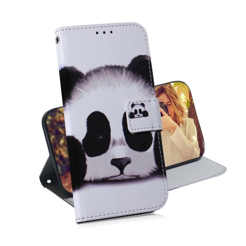 Θήκη Flip iPhone 13 Pro Max Πρόσωπο Panda