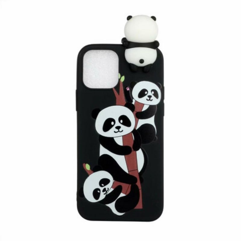 Θήκη iPhone 13 Pro Max 3d Pandas Στο Μπαμπού