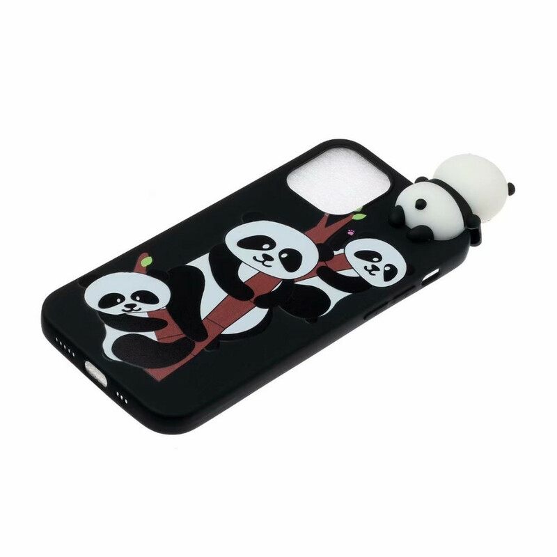 Θήκη iPhone 13 Pro Max 3d Pandas Στο Μπαμπού