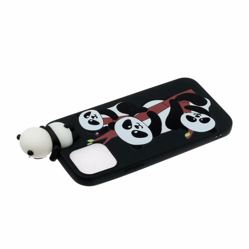 Θήκη iPhone 13 Pro Max 3d Pandas Στο Μπαμπού