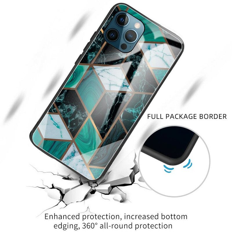 Θήκη iPhone 13 Pro Max Γυαλί Geometry Marble Tempered Glass