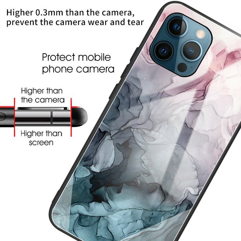 Θήκη iPhone 13 Pro Max Μάρμαρο Tempered Glass