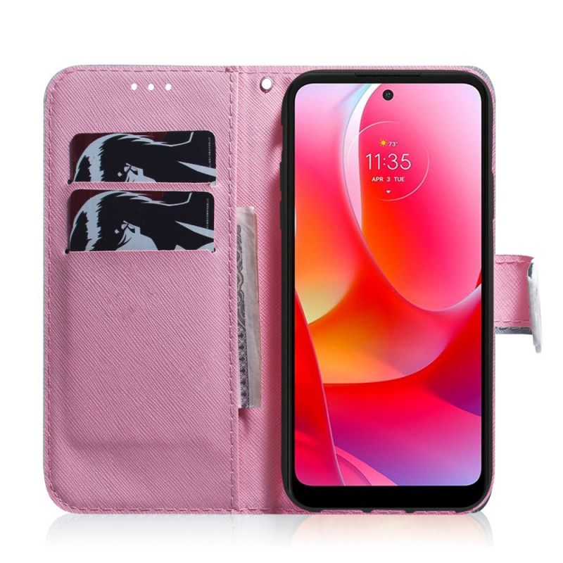 δερματινη θηκη Oppo Find X5 Lite Flower Dusty Pink