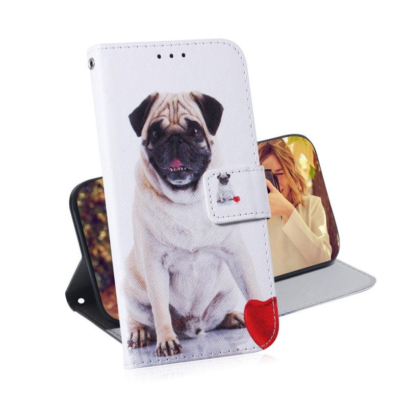 δερματινη θηκη Oppo Find X5 Lite Pug Dog