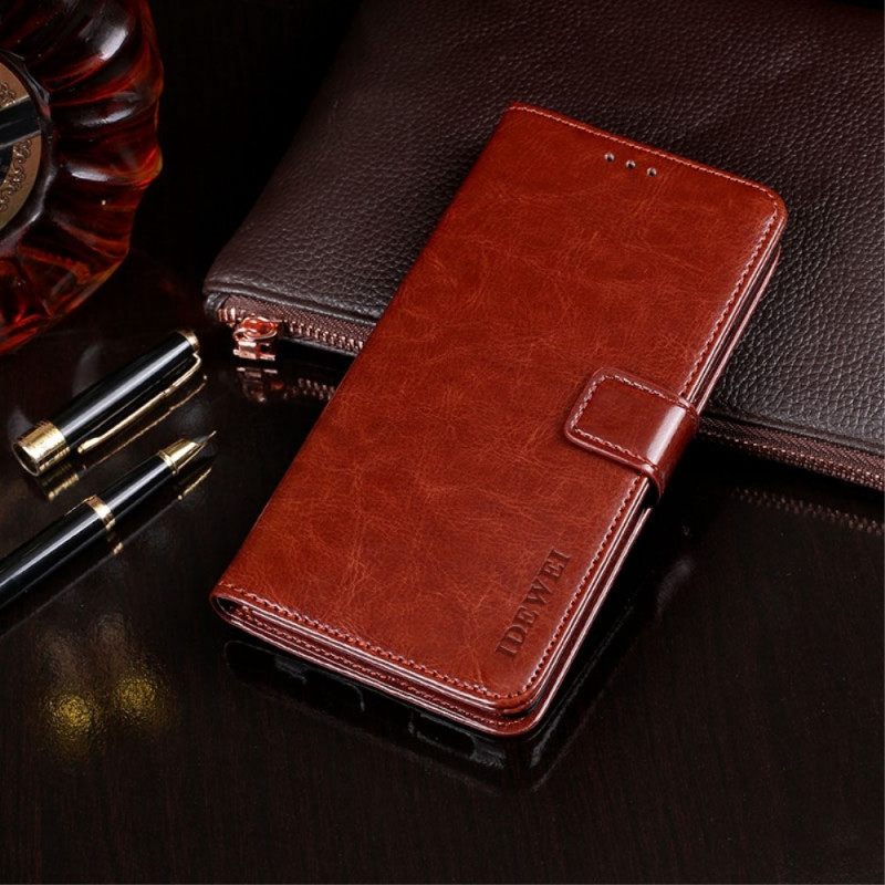 Κάλυμμα Oppo Find X5 Lite Idewei Vintage Faux Leather