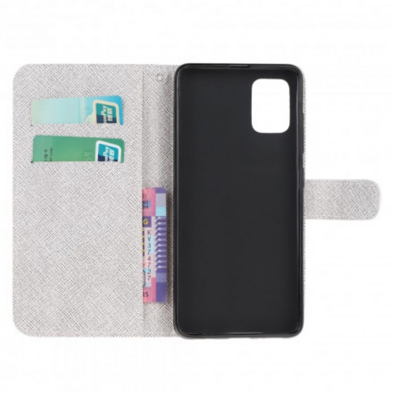 Θήκη Flip Xiaomi Redmi Note 10 / 10S με κορδονι Λουλούδια Lunar Strap