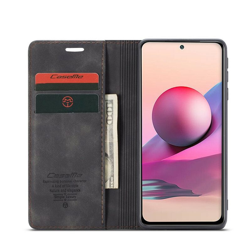 θηκη κινητου Xiaomi Redmi Note 10 / 10S Θήκη Flip Caseme Δερμάτινο Εφέ