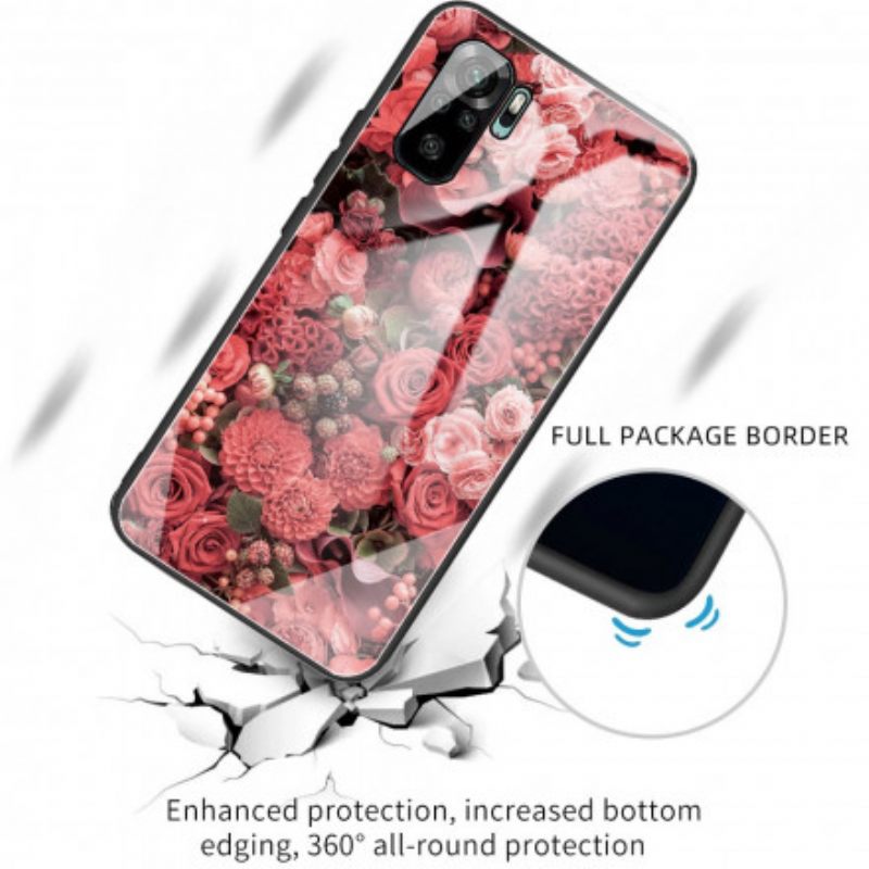 Θήκη Xiaomi Redmi Note 10 / 10S Rose Flowers Tempered Glass