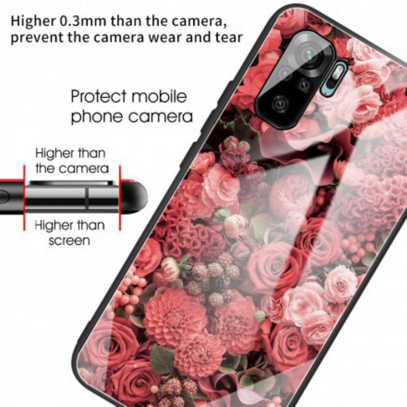 Θήκη Xiaomi Redmi Note 10 / 10S Rose Flowers Tempered Glass