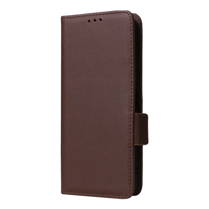 Δερματινη Θηκη Motorola Edge 50 Ultra Litchi Faux Leather Με Λουράκι