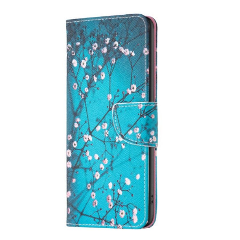 Δερματινη Θηκη Motorola Edge 50 Ultra Plum Blossoms Σιλικόνης