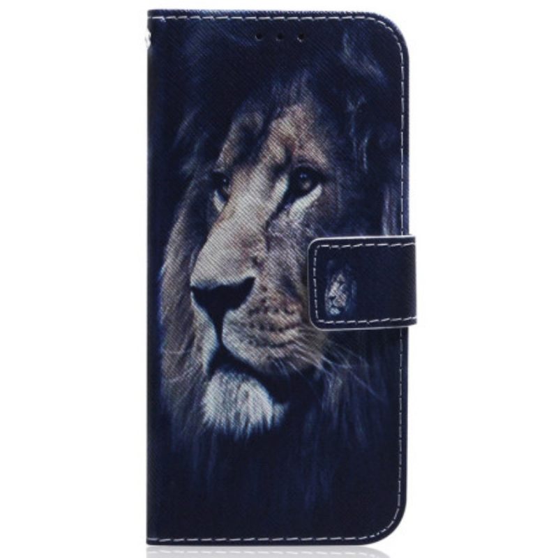 Δερματινη Θηκη Oppo Reno 12 Pro 5g Dreaming Lion Σιλικόνης