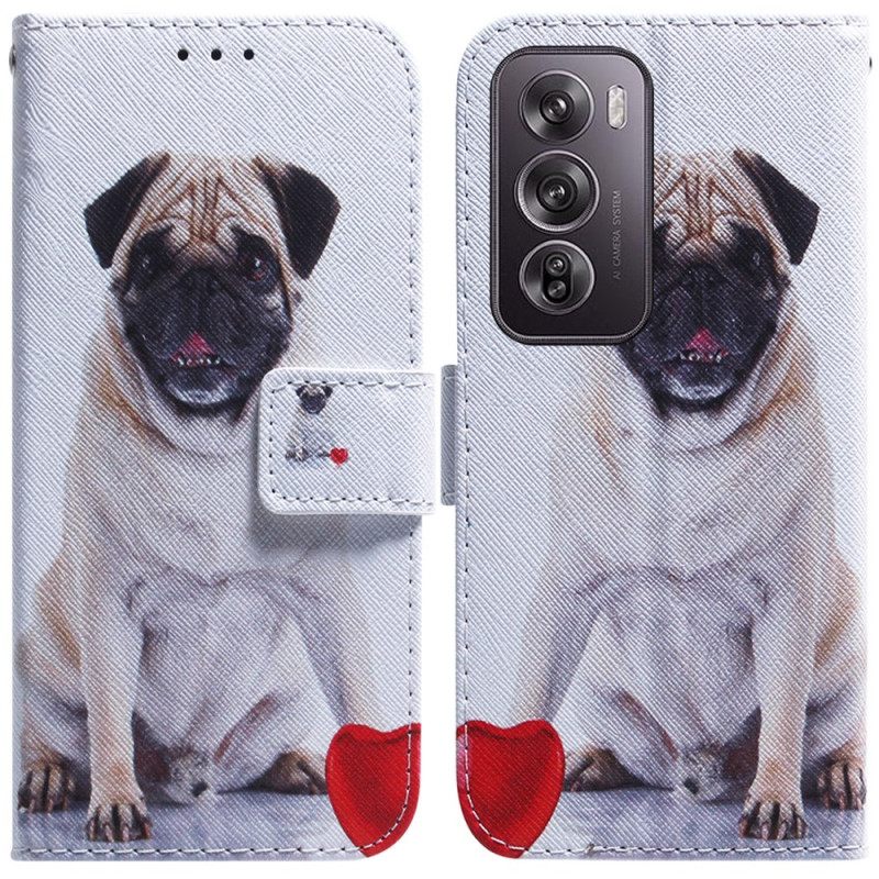 Δερματινη Θηκη Oppo Reno 12 Pro 5g Pug Dog