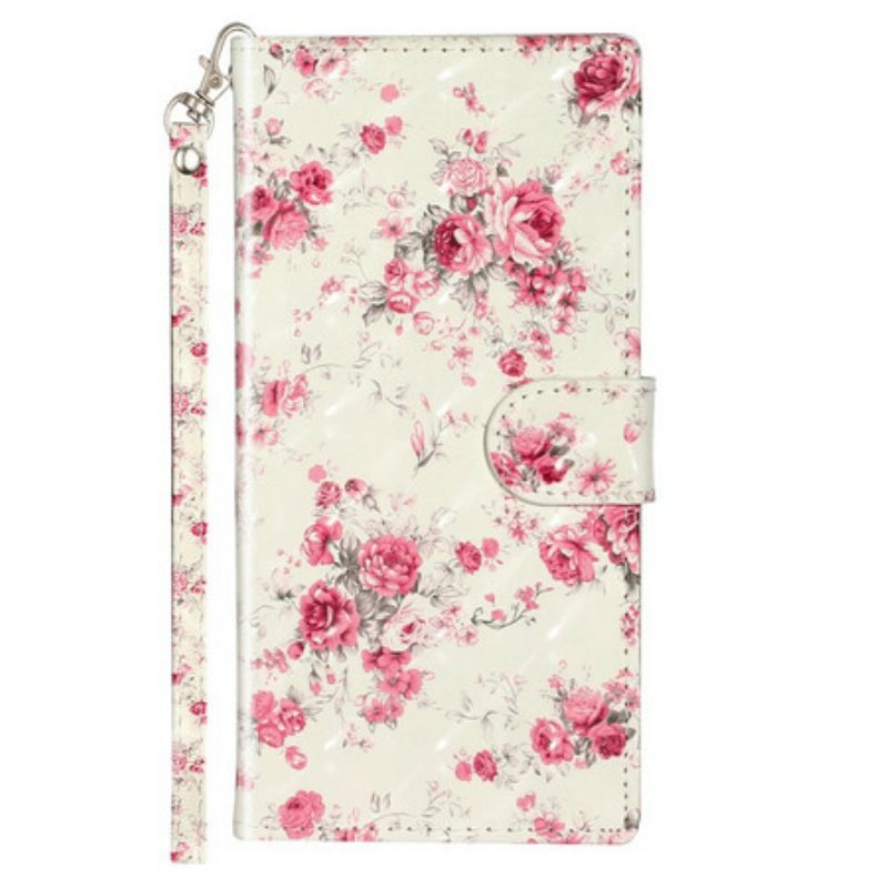 Κάλυμμα Samsung Galaxy Note 10 με κορδονι Strap Light Spot Flowers