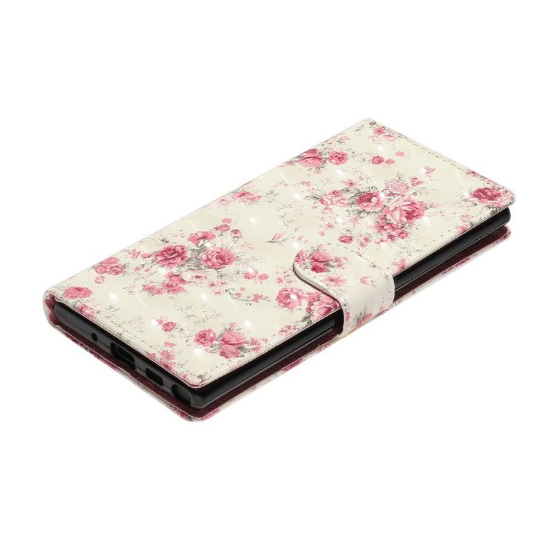 Κάλυμμα Samsung Galaxy Note 10 με κορδονι Strap Light Spot Flowers