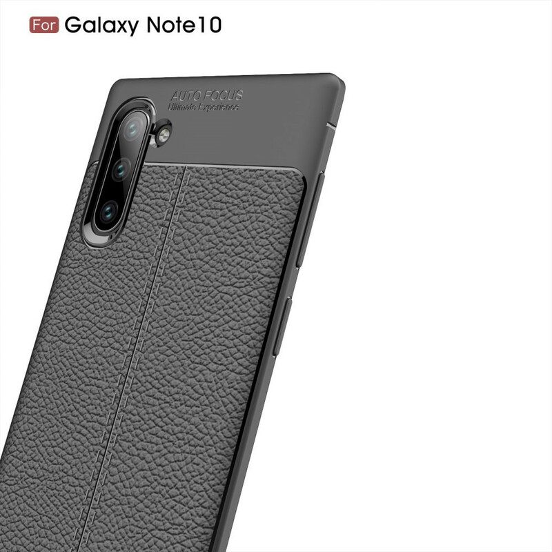 Θήκη Samsung Galaxy Note 10 Δερμάτινο Εφέ Litchi Double Line