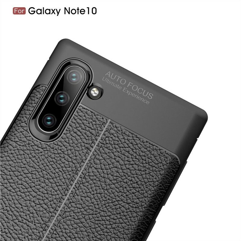 Θήκη Samsung Galaxy Note 10 Δερμάτινο Εφέ Litchi Double Line