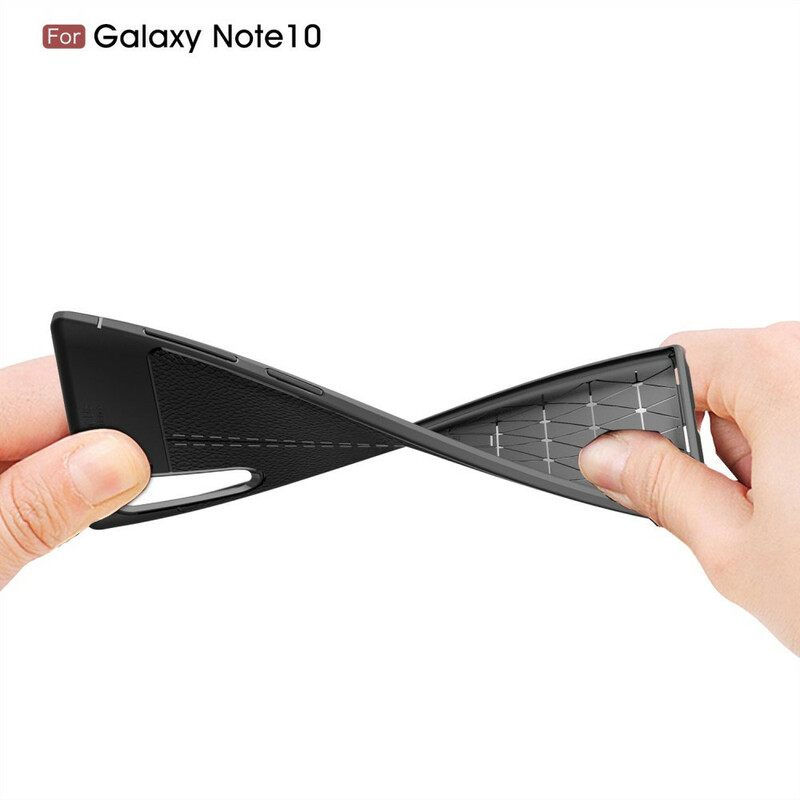 Θήκη Samsung Galaxy Note 10 Δερμάτινο Εφέ Litchi Double Line