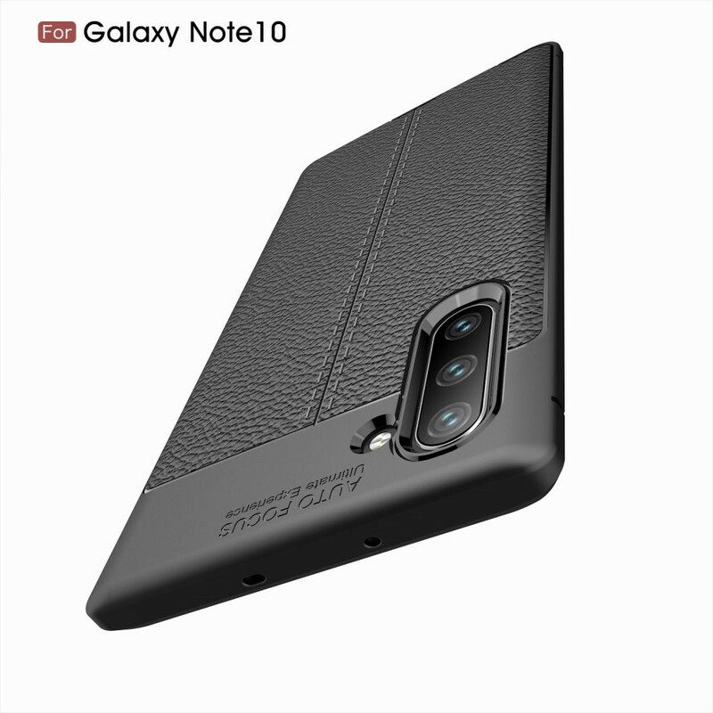 Θήκη Samsung Galaxy Note 10 Δερμάτινο Εφέ Litchi Double Line