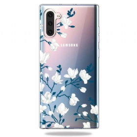 Θήκη Samsung Galaxy Note 10 Λευκά Λουλούδια