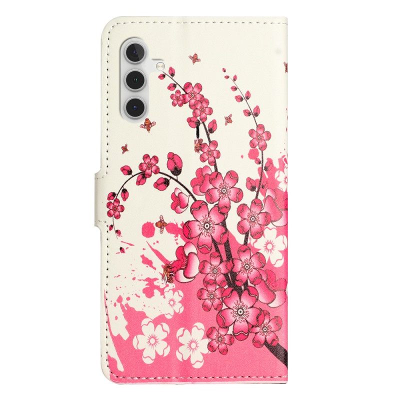 Δερματινη Θηκη Samsung Galaxy A15 5g Plum Blossom