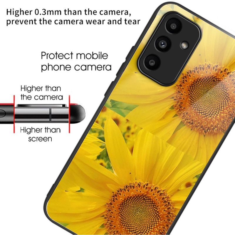 Κάλυμμα Samsung Galaxy A15 5g Tempered Glass Sunflowers