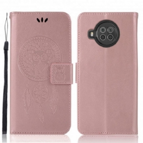 δερματινη θηκη Xiaomi Redmi Note 9 Pro 5G Δερμάτινο Εφέ Dreamcatcher Owl