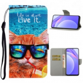 Κάλυμμα Xiaomi Redmi Note 9 Pro 5G με κορδονι Cat Live It Strappy