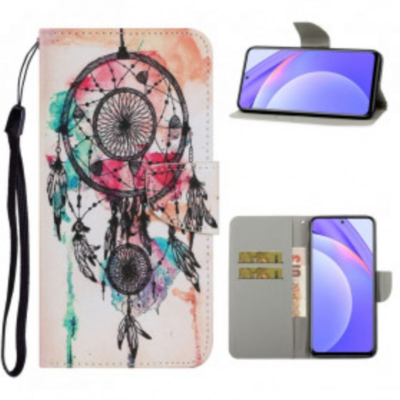 Θήκη Flip Xiaomi Redmi Note 9 Pro 5G Dream Catcher Ακουαρέλα