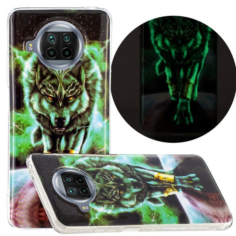 θηκη κινητου Xiaomi Redmi Note 9 Pro 5G Σειρά Fluorescent Wolf