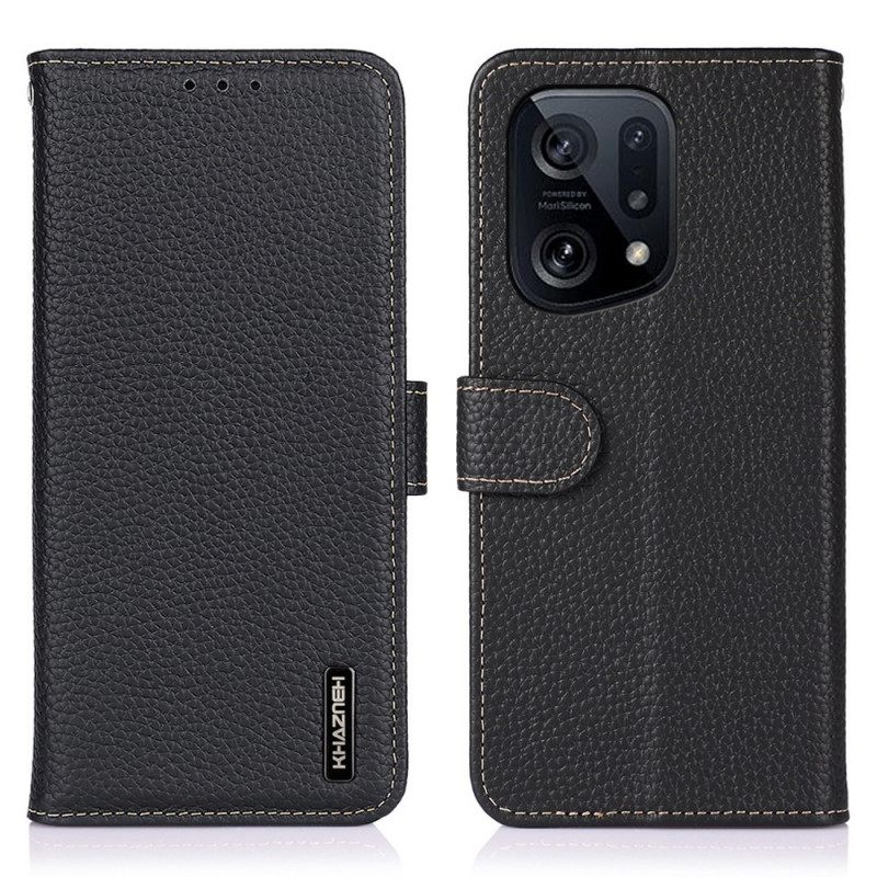 Κάλυμμα Oppo Find X5 Khazneh Lychee Leather